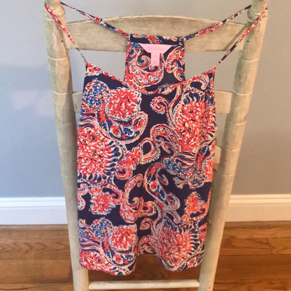Lilly Pulitzer Silk Coral Tank